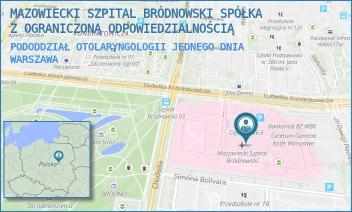 PODODDZIAŁ OTOLARYNGOLOGII JEDNEGO DNIA - MAZOWIECKI SZPITAL BRÓDNOWSKI SPÓŁKA Z OGRANICZONĄ ODPOWIEDZIALNOŚCIĄ - KONDRATOWICZA 8,  WARSZAWA