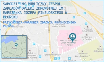 PRZYCHODNIA-PORADNIA ZDROWIA PSYCHICZNEGO - SAMODZIELNY PUBLICZNY ZESPÓŁ ZAKŁADÓW OPIEKI ZDROWOTNEJ IM. MARSZAŁKA JÓZEFA PIŁSUDSKIEGO W PŁOŃSKU - HENRYKA SIENKIEWICZA 7,  PŁOŃSK