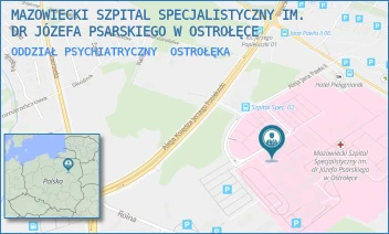 ODDZIAŁ PSYCHIATRYCZNY - MAZOWIECKI SZPITAL SPECJALISTYCZNY IM. DR JÓZEFA PSARSKIEGO W OSTROŁĘCE - JANA PAWŁA II 120A,  OSTROŁĘKA