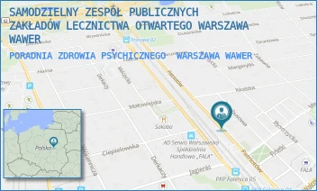 PORADNIA ZDROWIA PSYCHICZNEGO - SAMODZIELNY ZESPÓŁ PUBLICZNYCH ZAKŁADÓW LECZNICTWA OTWARTEGO WARSZAWA WAWER - PATRIOTÓW 46/48,  WARSZAWA WAWER