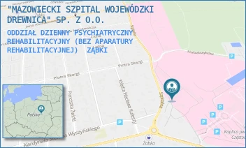 ODDZIAŁ DZIENNY PSYCHIATRYCZNY REHABILITACYJNY (BEZ APARATURY REHABILITACYJNEJ) - "MAZOWIECKI SZPITAL WOJEWÓDZKI DREWNICA" SP. Z O.O. - KAROLA RYCHLIŃSKIEGO 1,  ZĄBKI