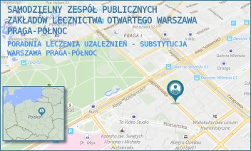 PORADNIA LECZENIA UZALEŻNIEŃ - SUBSTYTUCJA - SAMODZIELNY ZESPÓŁ PUBLICZNYCH ZAKŁADÓW LECZNICTWA OTWARTEGO WARSZAWA PRAGA-PÓŁNOC - JAGIELLOŃSKA 34,  WARSZAWA PRAGA-PÓŁNOC