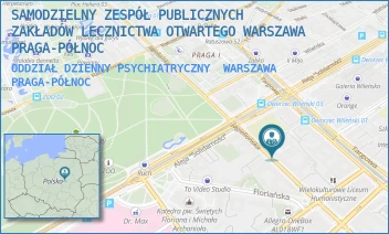 ODDZIAŁ DZIENNY PSYCHIATRYCZNY - SAMODZIELNY ZESPÓŁ PUBLICZNYCH ZAKŁADÓW LECZNICTWA OTWARTEGO WARSZAWA PRAGA-PÓŁNOC - JAGIELLOŃSKA 34,  WARSZAWA PRAGA-PÓŁNOC