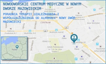 PORADNIA TERAPII UZALEŻNIENIA I WSPÓŁUZALEŻNIENIA OD ALKOHOLU - NOWODWORSKIE CENTRUM MEDYCZNE W NOWYM DWORZE MAZOWIECKIM - PADEREWSKIEGO 7,  NOWY DWÓR MAZOWIECKI