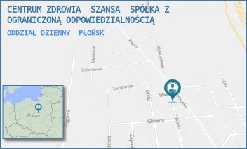 ODDZIAŁ DZIENNY - CENTRUM ZDROWIA  SZANSA  SPÓŁKA Z OGRANICZONĄ ODPOWIEDZIALNOŚCIĄ - WIEJSKA 25B,  PŁOŃSK