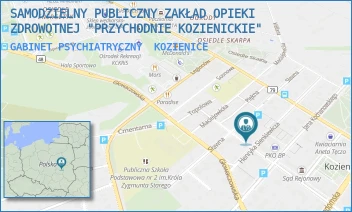 GABINET PSYCHIATRYCZNY - SAMODZIELNY PUBLICZNY ZAKŁAD OPIEKI ZDROWOTNEJ "PRZYCHODNIE KOZIENICKIE" - SIENKIEWICZA 28,  KOZIENICE