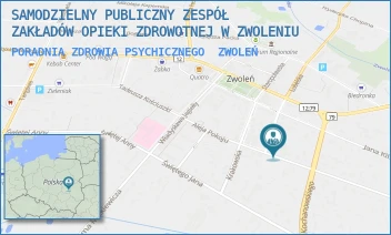 PORADNIA ZDROWIA PSYCHICZNEGO - SAMODZIELNY PUBLICZNY ZESPÓŁ ZAKŁADÓW OPIEKI ZDROWOTNEJ W ZWOLENIU - AL.POKOJU 5,  ZWOLEŃ