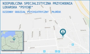 DZIENNY ODDZIAŁ PSYCHIATRYCZNY - NIEPUBLCZNA SPECJALISTYCZNA PRZYCHODNIA LEKARSKA "PSYCHE" - WIEJSKA 13,  PŁOŃSK