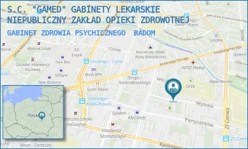 GABINET ZDROWIA PSYCHICZNEGO - S.C. "GAMED" GABINETY LEKARSKIE NIEPUBLICZNY ZAKŁAD OPIEKI ZDROWOTNEJ - WYSOKA 12,  RADOM