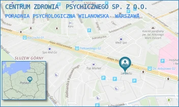 PORADNIA PSYCHOLOGICZNA WILANOWSKA - CENTRUM ZDROWIA  PSYCHICZNEGO SP. Z O.O. - ALEJA WILANOWSKA 43A,  WARSZAWA