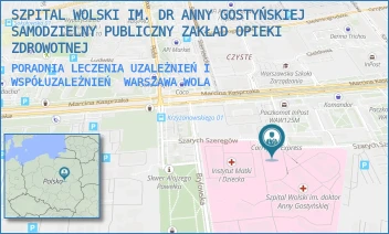 PORADNIA LECZENIA UZALEŻNIEŃ I WSPÓŁUZALEŻNIEŃ - SZPITAL WOLSKI IM. DR ANNY GOSTYŃSKIEJ SAMODZIELNY PUBLICZNY ZAKŁAD OPIEKI ZDROWOTNEJ - MARCINA KASPRZAKA 17,  WARSZAWA WOLA