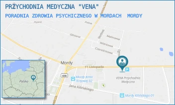 PORADNIA ZDROWIA PSYCHICZNEGO W MORDACH - PRZYCHODNIA MEDYCZNA "VENA" - 11 LISTOPADA 28/30,  MORDY