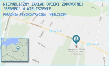 PORADNIA PSYCHIATRYCZNA - NIEPUBLICZNY ZAKŁAD OPIEKI ZDROWOTNEJ "BERMED" W WIELISZEWIE - NIEPODLEGŁOŚCI 85,  WIELISZEW