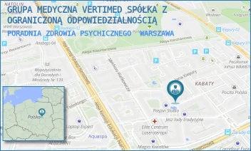 PORADNIA ZDROWIA PSYCHICZNEGO - GRUPA MEDYCZNA VERTIMED SPÓŁKA Z OGRANICZONĄ ODPOWIEDZIALNOŚCIĄ - BRONIKOWSKIEGO 55,  WARSZAWA