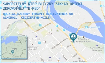 ODDZIAŁ DZIENNY TERAPII UZALEŻNIENIA OD ALKOHOLU - SAMODZIELNY NIEPUBLICZNY ZAKŁAD OPIEKI ZDROWOTNEJ "B-MED" - UL. UL. RACŁAWICKA 1,  KĘDZIERZYN-KOŹLE