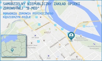 PORADNIA ZDROWIA PSYCHICZNEGO - SAMODZIELNY NIEPUBLICZNY ZAKŁAD OPIEKI ZDROWOTNEJ "B-MED" - UL. UL. RACŁAWICKA 1,  KĘDZIERZYN-KOŹLE