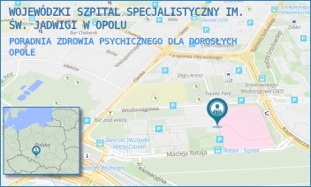 PORADNIA ZDROWIA PSYCHICZNEGO DLA DOROSŁYCH - WOJEWÓDZKI SZPITAL SPECJALISTYCZNY IM. ŚW. JADWIGI W OPOLU - UL. WODOCIĄGOWA 4,  OPOLE