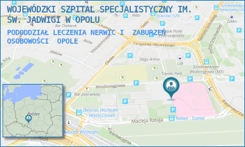PODODDZIAŁ LECZENIA NERWIC I  ZABURZEŃ OSOBOWOŚCI - WOJEWÓDZKI SZPITAL SPECJALISTYCZNY IM. ŚW. JADWIGI W OPOLU - UL. WODOCIĄGOWA 4,  OPOLE