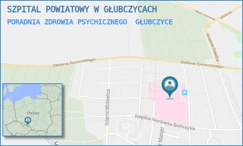 PORADNIA ZDROWIA PSYCHICZNEGO - SZPITAL POWIATOWY W GŁUBCZYCACH - UL. MARII SKŁODOWSKIEJ CURIE 26,  GŁUBCZYCE