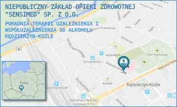 PORADNIA TERAPII UZALEŻNIENIA I WSPÓŁUZALEŻNIENIA OD ALKOHOLU - NZOZ "SENSIMED" SPÓŁKA Z OGRANICZONĄ ODPOWIEDZIALNOŚCIĄ - UL. JUDYMA 4,  KĘDZIERZYN-KOŹLE