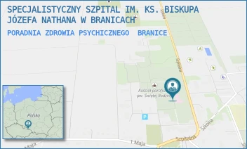 PORADNIA ZDROWIA PSYCHICZNEGO - SPECJALISTYCZNY SZPITAL IM. KS. BISKUPA JÓZEFA NATHANA W BRANICACH - UL. UL.SZPITALNA 18,  BRANICE