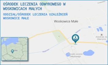 ODDZIAŁ/OŚRODEK LECZENIA UZALEŻNIEŃ - OŚRODEK LECZENIA ODWYKOWEGO W WOSKOWICACH MAŁYCH - UL. PAŁACOWA 15,  WOSKOWICE MAŁE