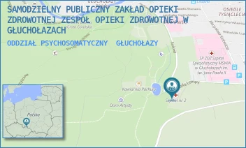 ODDZIAŁ PSYCHOSOMATYCZNY - SAMODZIELNY PUBLICZNY ZAKŁAD OPIEKI ZDROWOTNEJ ZESPÓŁ OPIEKI ZDROWOTNEJ W GŁUCHOŁAZACH - UL. LOMPY 2,  GŁUCHOŁAZY