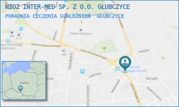 PORADNIA LECZENIA UZALEŻNIEŃ - NZOZ INTER-MED SP. Z O.O. GŁUBCZYCE - UL. HENRYKA SIENKIEWICZA 1,  GŁUBCZYCE