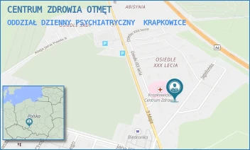 ODDZIAŁ DZIENNY PSYCHIATRYCZNY - NIEPUBLICZNY ZAKŁAD OPIEKI ZDROWOTNEJ PRZYCHODNIA LEKARSKA OTMĘT S.C. IZOLDA ŚWISTUŃ TOMASZ ŚWISTUŃ - UL. JAGIELLOŃSKA 29,  KRAPKOWICE