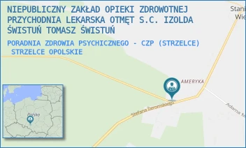 PORADNIA ZDROWIA PSYCHICZNEGO - CZP (STRZELCE) - NIEPUBLICZNY ZAKŁAD OPIEKI ZDROWOTNEJ PRZYCHODNIA LEKARSKA OTMĘT S.C. IZOLDA ŚWISTUŃ TOMASZ ŚWISTUŃ - PLAC STEFANA ŻEROMSKIEGO 10,  STRZELCE OPOLSKIE