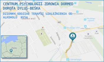 DZIENNY ODDZIAŁ TERAPII UZALEŻNIENIA OD ALKOHOLU - CENTRUM PSYCHOLOGII ZDROWIA DORMED DOROTA DYLUŚ-BEŚKA - UL. STEFANA CZARNIECKIEGO 4A,  NYSA