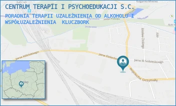PORADNIA TERAPII UZALEŻNIENIA OD ALKOHOLU I WSPÓŁUZALEŻNIENIA - CENTRUM TERAPII I PSYCHOEDUKACJI SPÓŁKA Z OGRANICZONĄ ODPOWIEDZIALNOŚCIĄ - UL. KOŚCIUSZKI 33,  KLUCZBORK