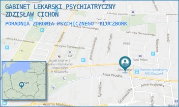 PORADNIA ZDROWIA PSYCHICZNEGO - GABINET LEKARSKI PSYCHIATRYCZNY ZDZISŁAW CICHOŃ - GRUNWALDZKA 20,  KLUCZBORK