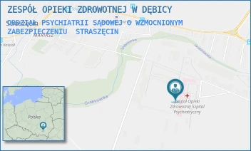 ODDZIAŁ PSYCHIATRII SĄDOWEJ O WZMOCNIONYM ZABEZPIECZENIU - ZESPÓŁ OPIEKI ZDROWOTNEJ W DĘBICY - UL. STRASZĘCIN 295,  STRASZĘCIN