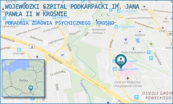 PORADNIA ZDROWIA PSYCHICZNEGO - WOJEWÓDZKI SZPITAL PODKARPACKI IM. JANA PAWŁA II W KROŚNIE - UL. GRODZKA 45,  KROSNO