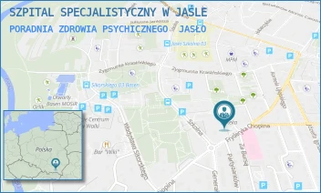 PORADNIA ZDROWIA PSYCHICZNEGO - SZPITAL SPECJALISTYCZNY W JAŚLE - UL. SZOPENA 38,  JASŁO