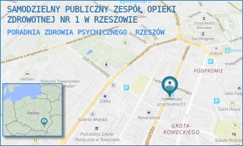 PORADNIA ZDROWIA PSYCHICZNEGO - SAMODZIELNY PUBLICZNY ZESPÓŁ OPIEKI ZDROWOTNEJ NR 1 W RZESZOWIE - UL. HETMAŃSKA 21,  RZESZÓW