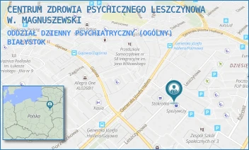 ODDZIAŁ DZIENNY PSYCHIATRYCZNY (OGÓLNY) - CENTRUM ZDROWIA PSYCHICZNEGO LESZCZYNOWA W. MAGNUSZEWSKI - LESZCZYNOWA 40,  BIAŁYSTOK