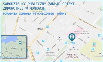 PORADNIA ZDROWIA PSYCHICZNEGO - SAMODZIELNY PUBLICZNY ZAKŁAD OPIEKI ZDROWOTNEJ W MOŃKACH - NIEPODLEGŁOŚCI 9,  MOŃKI