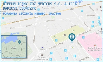 PORADNIA LECZENIA NERWIC - NIEPUBLICZNY ZOZ MEDICUS S.C. ALICJA I DARIUSZ LEOŃCZYK - OS POŁUDNIE 9,  GRAJEWO