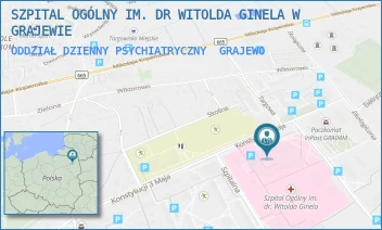 ODDZIAŁ DZIENNY PSYCHIATRYCZNY - SZPITAL OGÓLNY IM. DR WITOLDA GINELA W GRAJEWIE - KONSTYTUCJI 3 MAJA 34,  GRAJEWO