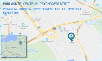 PORADNIA ZDROWIA PSYCHICZNEGO CZP FILIPOWICZA - PODLASKIE CENTRUM PSYCHOGERIATRII - FELIKSA FILIPOWICZA 6/U1,  BIAŁYSTOK