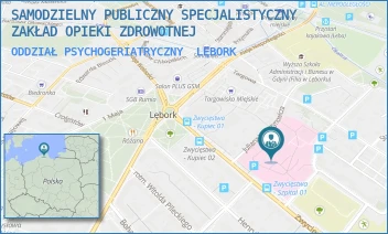ODDZIAŁ PSYCHOGERIATRYCZNY - SAMODZIELNY PUBLICZNY SPECJALISTYCZNY ZAKŁAD OPIEKI ZDROWOTNEJ - UL. JULIANA WĘGRZYNOWICZA 13,  LĘBORK