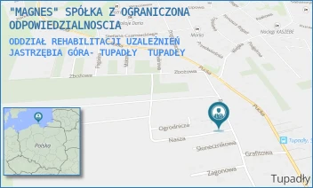 ODDZIAŁ REHABILITACJI UZALEŻNIEŃ JASTRZĘBIA GÓRA- TUPADŁY - "MAGNES" SPÓŁKA Z OGRANICZONA ODPOWIEDZIALNOSCIA - UL. NASZA 2,  TUPADŁY