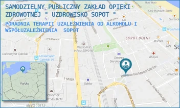 PORADNIA TERAPII UZALEŻNIENIA OD ALKOHOLU I WSPÓŁUZALEŻNIENIA - " UZDROWISKO SOPOT " SP. Z O.O. - UL. JÓZEFA CZYŻEWSKIEGO 6/1,  SOPOT