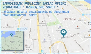 PORADNIA TERAPII UZALEŻNIENIA OD SUBSTANCJI PSYCHOAKTYWNYCH - " UZDROWISKO SOPOT " SP. Z O.O. - UL. JÓZEFA CZYŻEWSKIEGO 6/1,  SOPOT