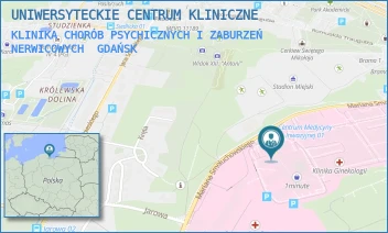 KLINIKA CHORÓB PSYCHICZNYCH I ZABURZEŃ NERWICOWYCH - UNIWERSYTECKIE CENTRUM KLINICZNE - MARIANA SMOLUCHOWSKIEGO 17,  GDAŃSK