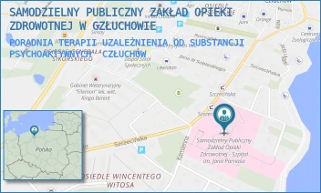 PORADNIA TERAPII UZALEŻNIENIA OD SUBSTANCJI PSYCHOAKTYWNYCH - SAMODZIELNY PUBLICZNY ZAKŁAD OPIEKI ZDROWOTNEJ W CZŁUCHOWIE - UL. SZCZECIŃSKA 31,  CZŁUCHÓW
