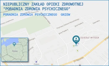 PORADNIA ZDROWIA PSYCHICZNEGO - NIEPUBLICZNY ZAKŁAD OPIEKI ZDROWOTNEJ "PORADNIA ZDROWIA PSYCHICZNEGO" - OS. WINCENTEGO WITOSA 10,  GNIEW