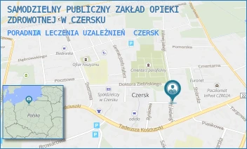 PORADNIA LECZENIA UZALEŻNIEŃ - SAMODZIELNY PUBLICZNY ZAKŁAD OPIEKI ZDROWOTNEJ W CZERSKU - UL. KRÓLOWEJ JADWIGI 4,  CZERSK